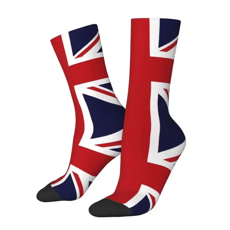 Union Jack Flag Of The UK Men Women Crew Socks Unisex Cool United Kingdom British Spring Summer Autumn Winter Dress Socks