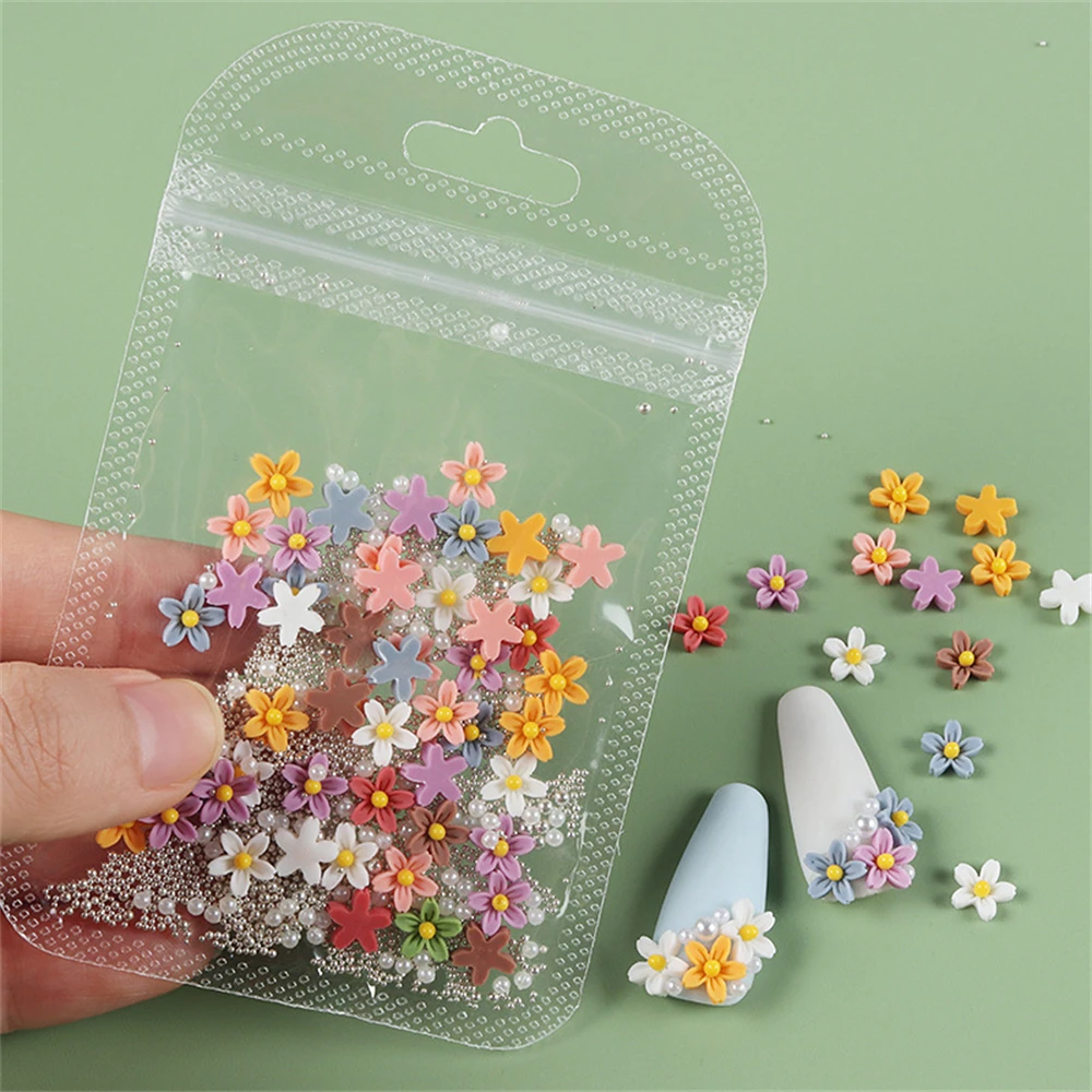 Five Petal Flower Nail Ornament /alloy Aaa Zirconia Water Drill Nail Sticker Self-adhesive 3d Nail Charm Uv