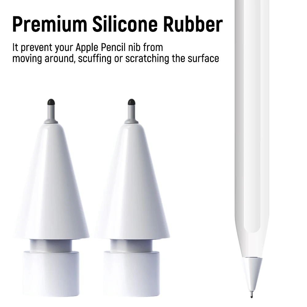 1/2/4PCS For Apple Pencil 1st 2nd Generation iPencil Replacement Tips Spare Nibs Stylus Mute Nib for iPad Pro Pencil 1 2