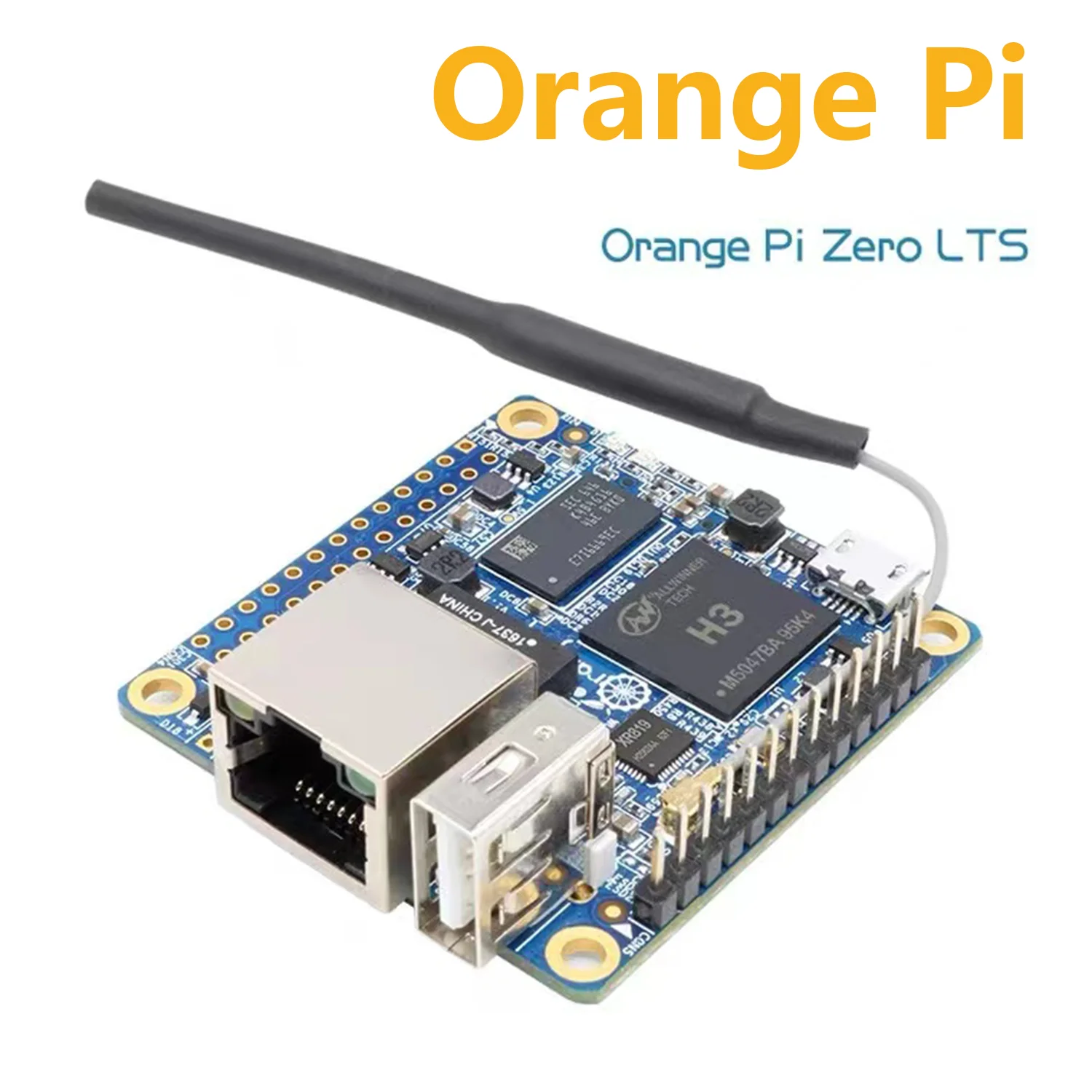 Orange Pi Zero LTS 512MB H3 Mini Placa de código abierto de cuatro núcleos, compatible con puerto Ethernet de 100M y Wifi