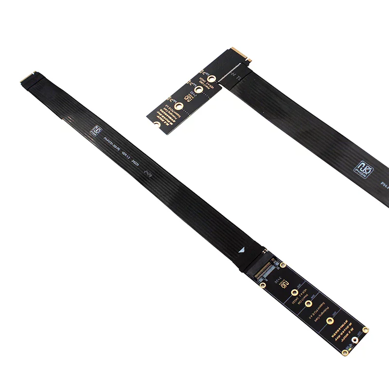 Dual Protocol PCIE4.0 M.2 M Key NVME Extension Cable Riser Card SSD Adapter For 2230 2242 2260 2280 M.2 PCI-e / M2 NGFF SATA SSD