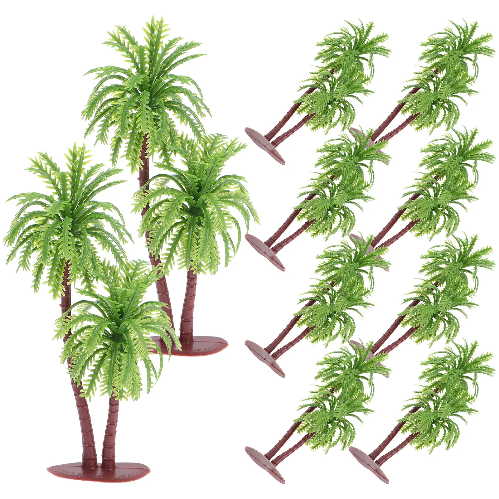 

10Pcs Realistic Miniature Palm Tree Artificial Coconut Tree for Photography Props Home Office Decor Craft Modeling Tropical
