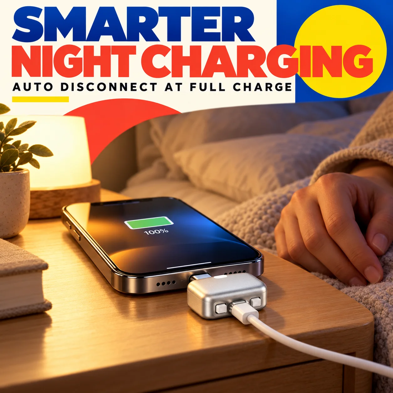 3/1PCS Intelligence Full Charge Auto-Disconnect Charging Adapter 140W Fast Charge Separator Automatically for Type-C Charge