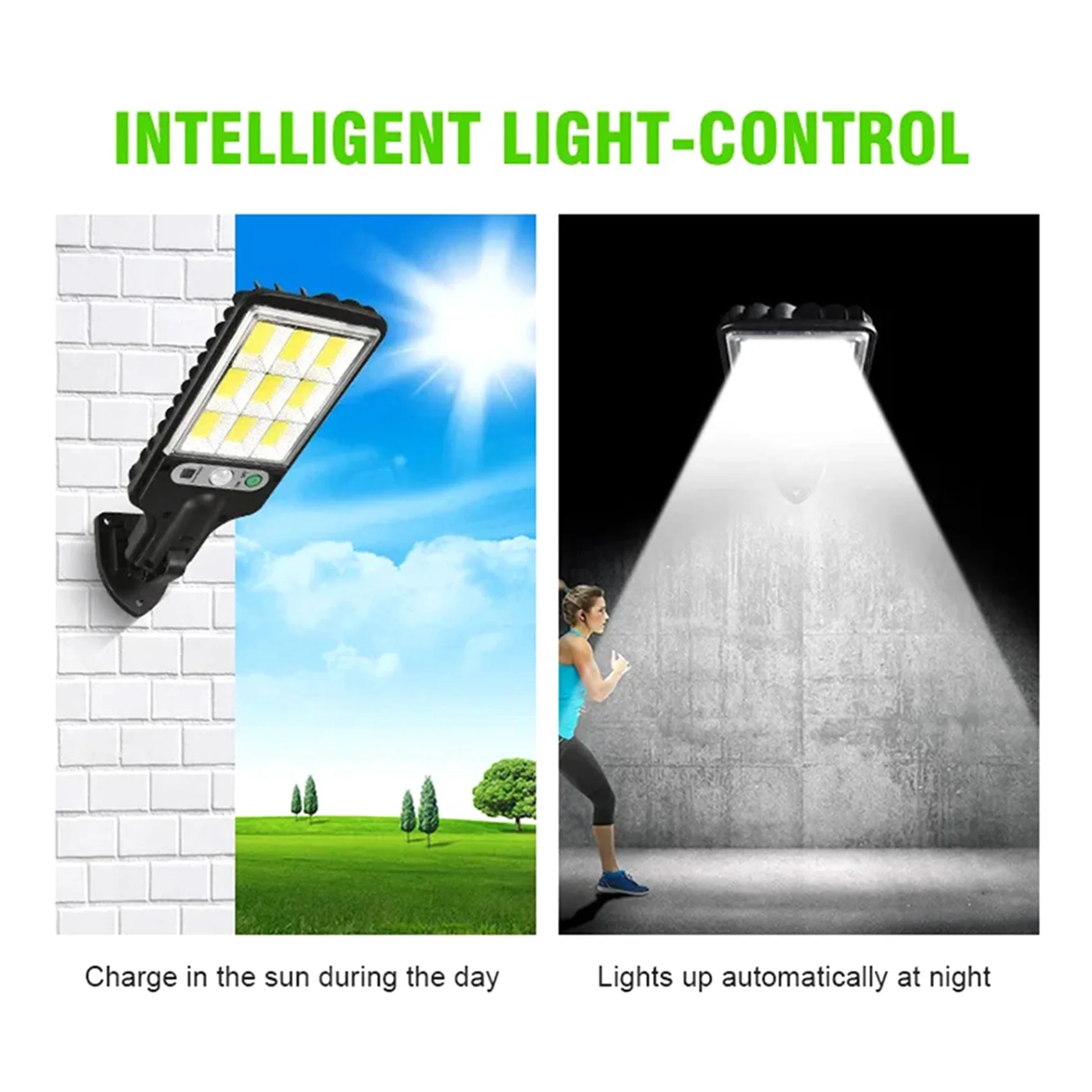 B14C 5X Solar Street Lamp Human Body Infrared Light Control Induction Lamp Waterproof Grade IP65