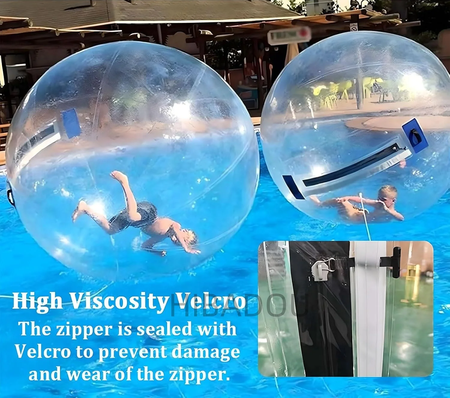 Bola de caminhada na água bola zorb bola de dança inflável bola de hamster humano bola de caminhada na água 2m tpu claro inflável bola zorb de água