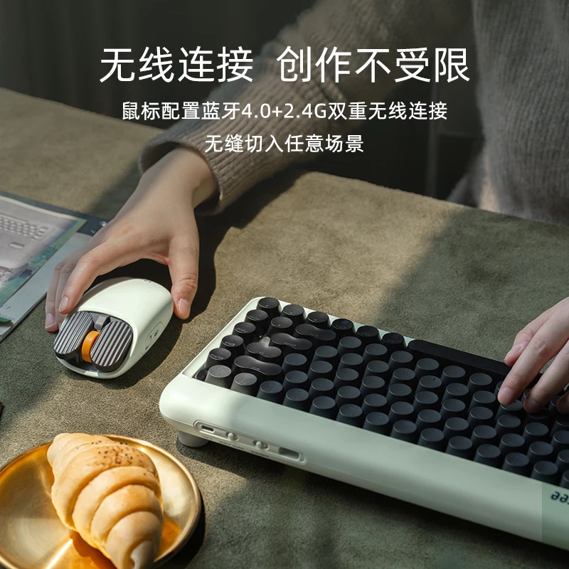 Mouse wireless Bluetooth, ragazze, per tablet laptop Apple office, ricarica