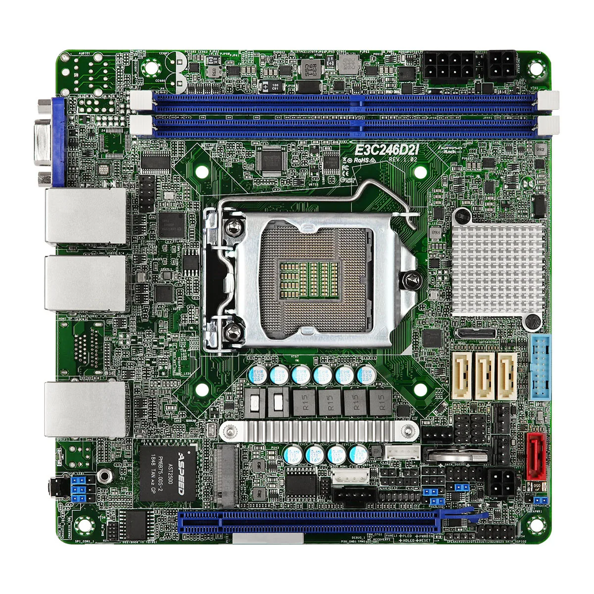 For Asrock Rack E3C246D2i Mini Server Board 1151XeonE-2100/E-2200