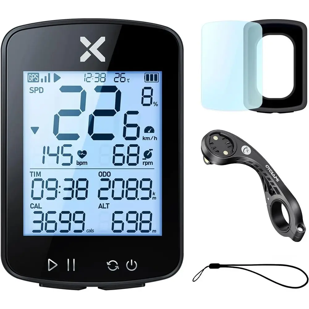 

Велокомпьютер GPS 2.2, беспроводной Bluetooth, многофункциональный ANT+, автоматическая подсветка, водонепроницаемость IPX7 (4 в 1)