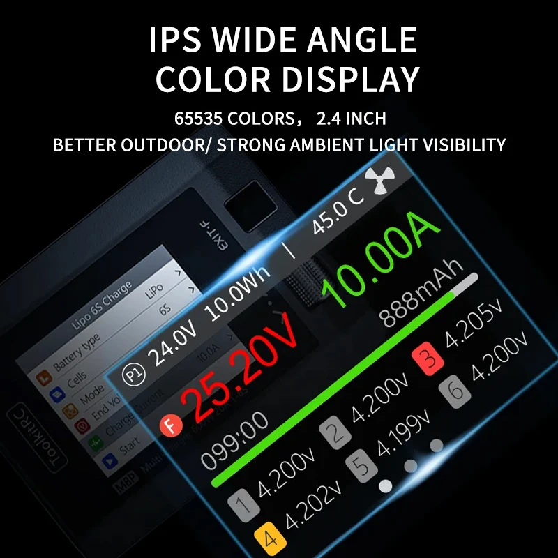 ToolkitRC M8P 600W バランス充電器放電器チェッカーテスター 1-8S Lipo バッテリー ADP100 LiPo/LiHv/LiFe/Lion FPV RC ドローン用