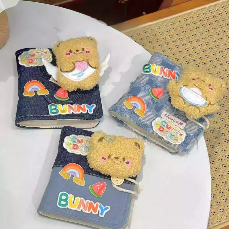 

40 Pockets Cream bear plush card book Butter Bear 1 grid photo album souvenir book Star Follower 3 inch small card storage book