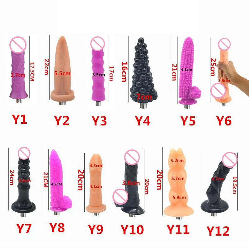 New Soft Dildos with 3XLR Connector Automatic Sex Machine Massage Attachments  Realistic Penis Sex Toys for Women Couple Play