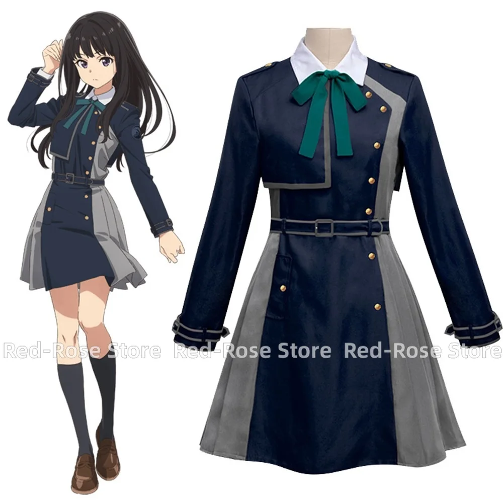 Unisex Anime Cos Lycoris Recoil Inoue Takina Cosplay Costumes Halloween Christmas Party Sets Uniform Suits