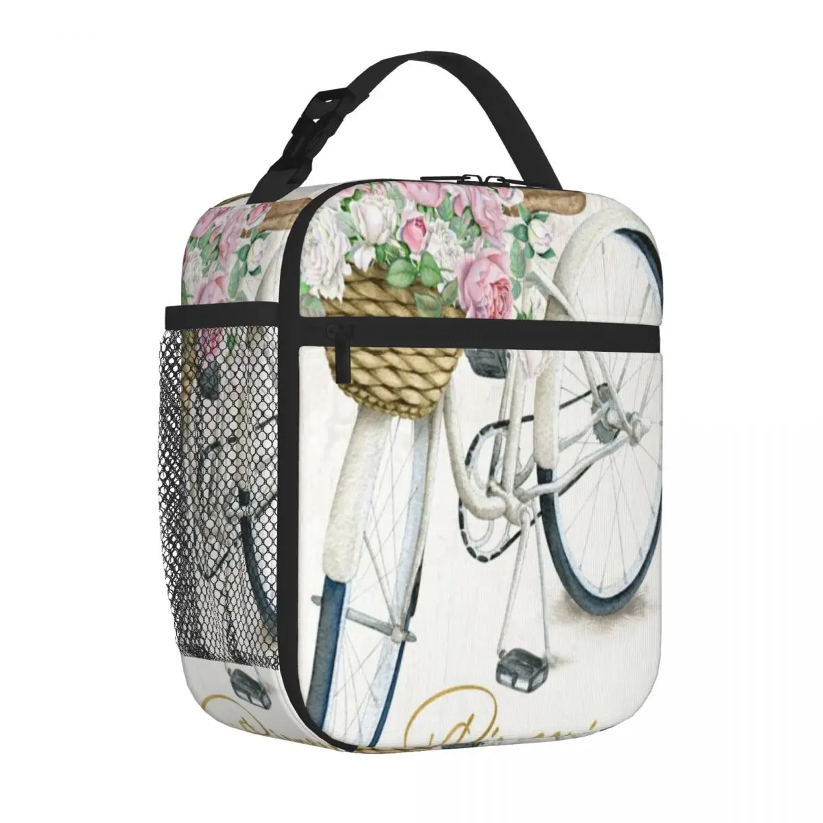 Bestselling Pioneering Is Like Riding A Bicycle (Cream) Double Deck Compact Lunch Bag Children Outing Canvas Lunch Bag