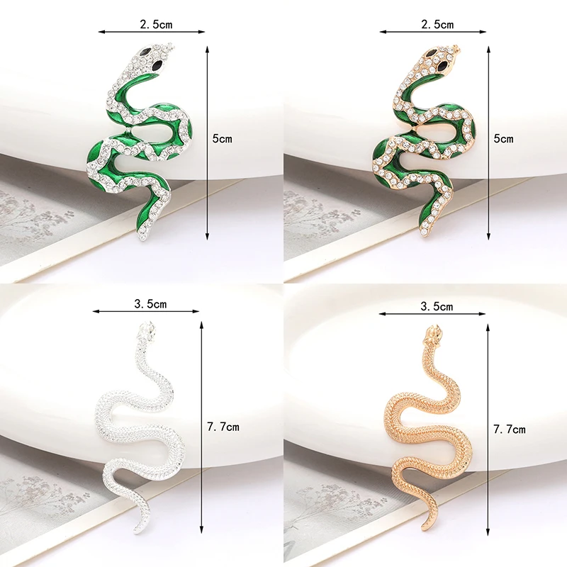 1 шт. уникальные ювелирные изделия в виде змеи, аксессуары для женщин и мужчин, модные стразы, змея, ювелирные изделия в виде животных, преувеличенные персонализированные аксессуары