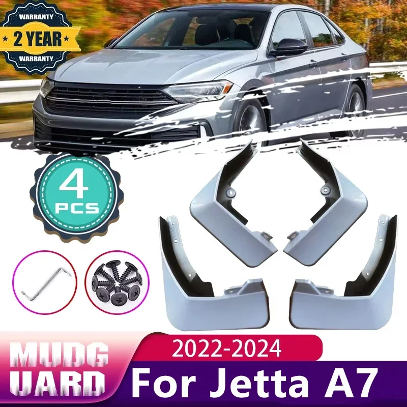 

4X Car MudFlaps Fender for Volkswagen Jetta A7 Accessories VW MK7 7 2022 2023 2024 Mudguards Splash Guard Baking Paint Mud flaps