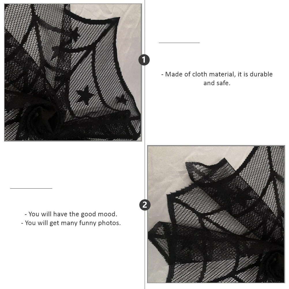 

1pc Halloween Spider Net Cloth Black Fabric Party Festival Decor Halloween Table Cloth Spider Web Table Cover Spide Net