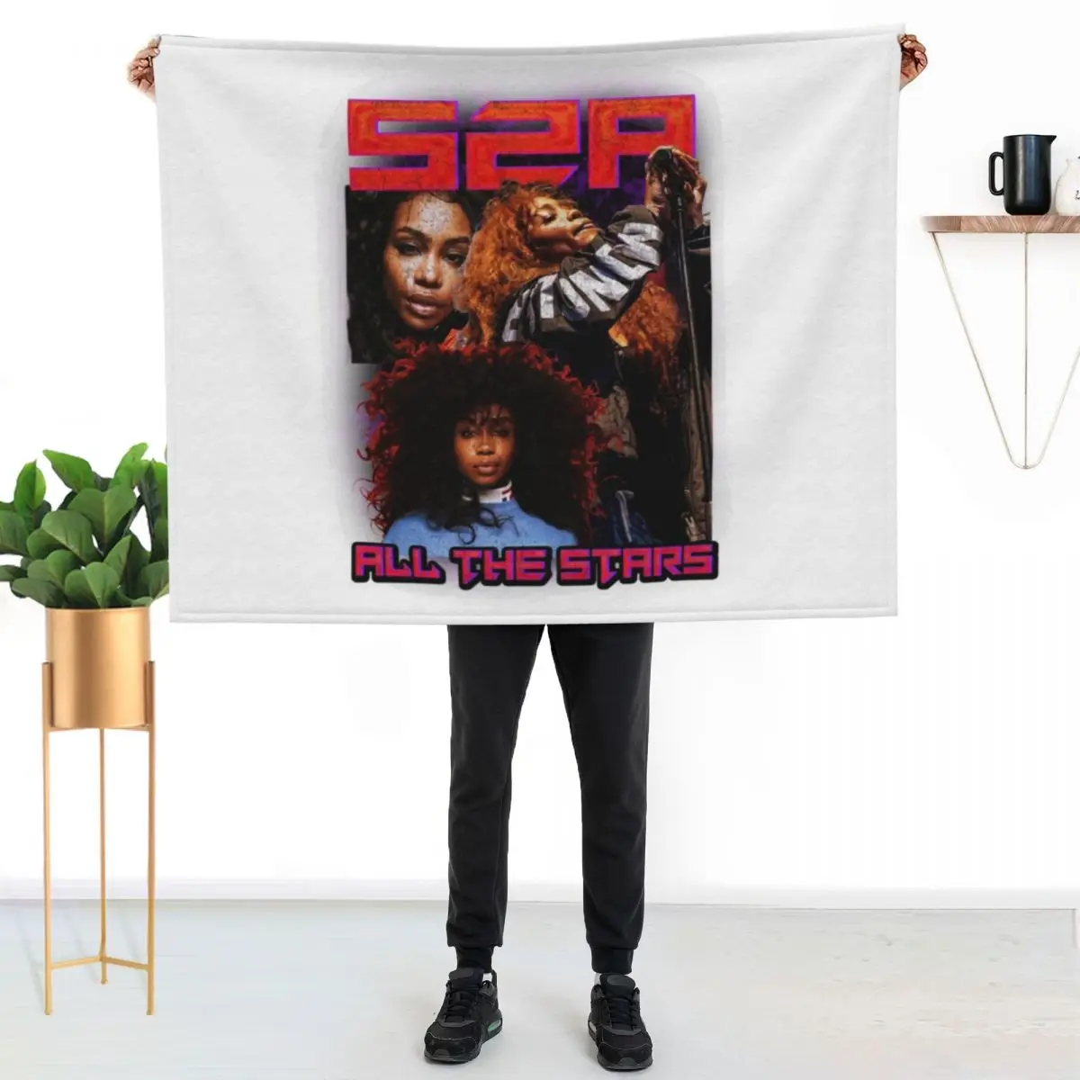 

All The Stars Sza Throw Blanket Warm Flannel Blanket for Couch Chair Bedroom
