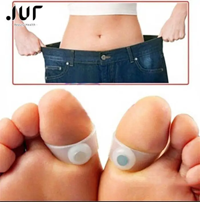 1 Pair Magnetic Silicone Foot Massage Toe Ring Fat Burning For Loss Weight Feet Care Slimming Weight Loss Circulation