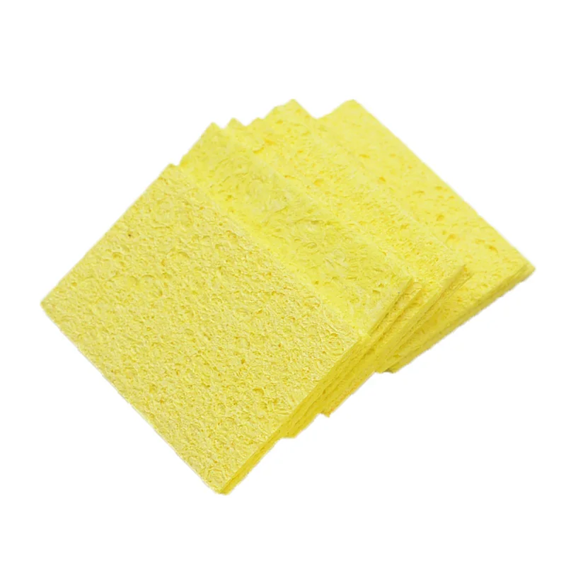 5/10Pcs Yellow Cleaning Sponge for Electric Welding Soldering Iron Durable Home & Office Use Cleaner