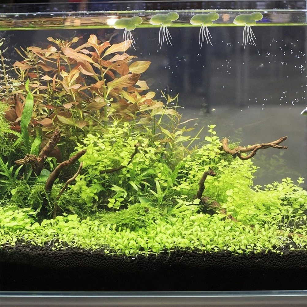 

36Pcs Fake Duckweed Decor for Fish Tank Lightweight PVC Aquarium Plants Realistic Floating Water Ornament Tank Accessories