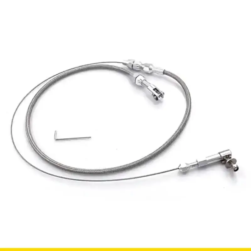 SZCH Auto Accessories 24in/36in Stainless Throttle Cable Assembly for Car Vehicle Easy Installation Braided Throttle Cable