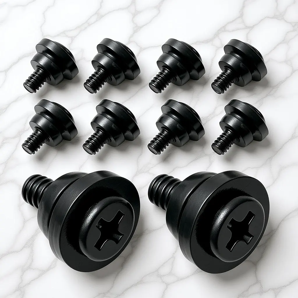 10Pcs Hard Disk Screws Hard Drive Absorbing Screws Shock Resistant Iron Construction Quick Install for Pc Laptop Hdd SSD Storage