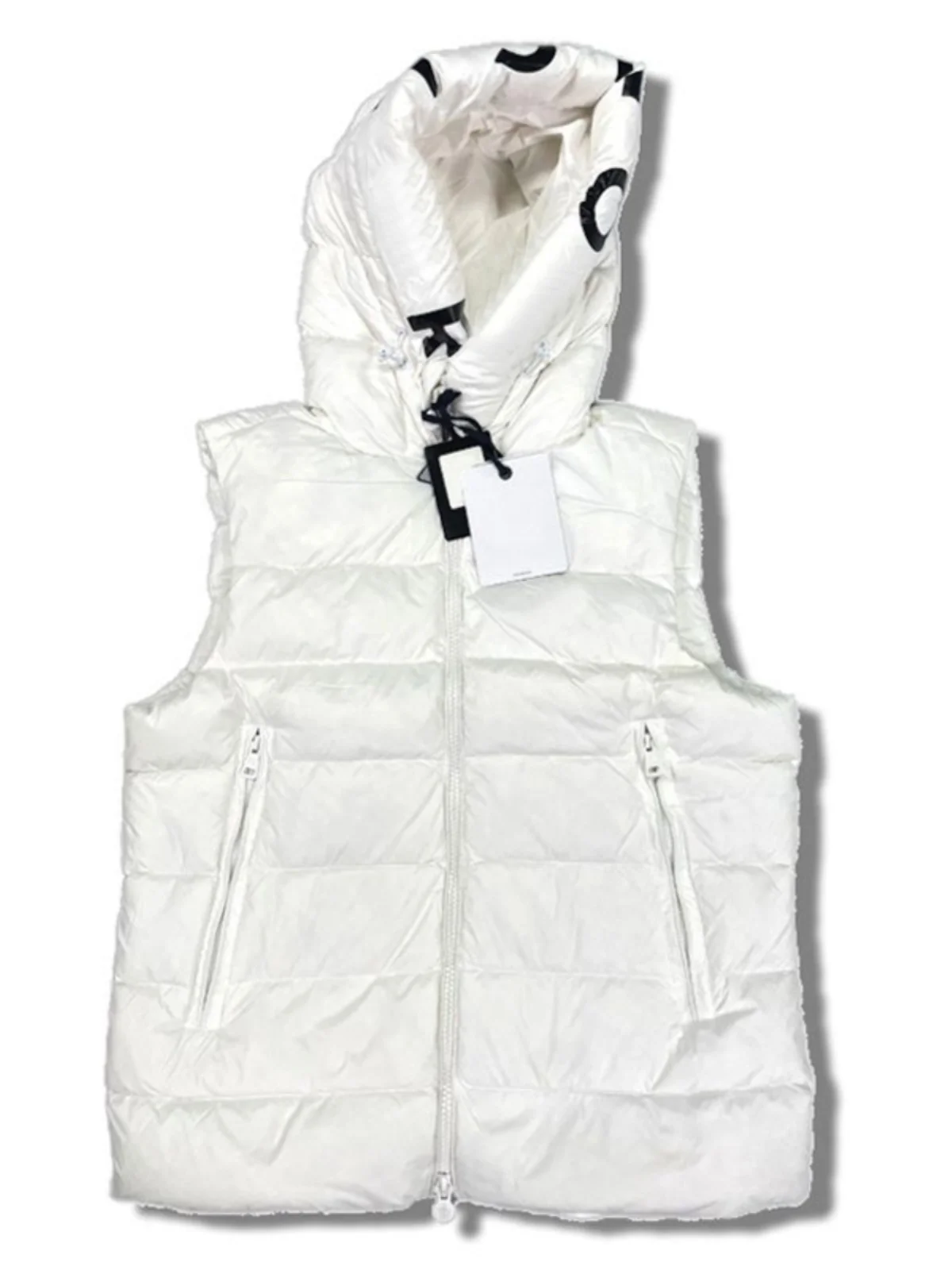 

2024 MontO New Couple down Vest Men's ort Vest oulder Du down Vest Jaet Faion Urban Youth Outerwear Windproof