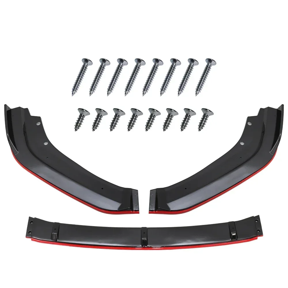 Car Front Bumper Lip Diffuser Spoiler Splitter Guard For Honda Civic X FC FK 10th Gen 2019-2020 4-Door Sedan Bumper Protector