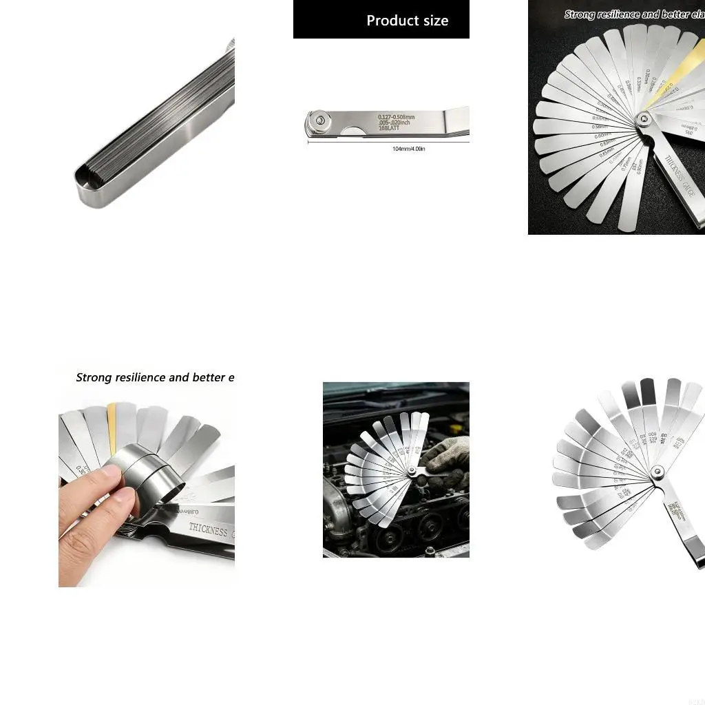 62KD High Precisions Stainless Steel Construction Industrial Grade Feeler Gauge Set 32 Blade For Accurate Gaps Checking