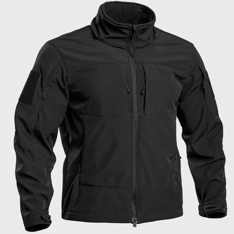 Men's Special Ops Military Tactical Soft Shell Winter Warm Fleece Lined Jacket Detachable Hood Coat Hiking Snowboard Windbreaker