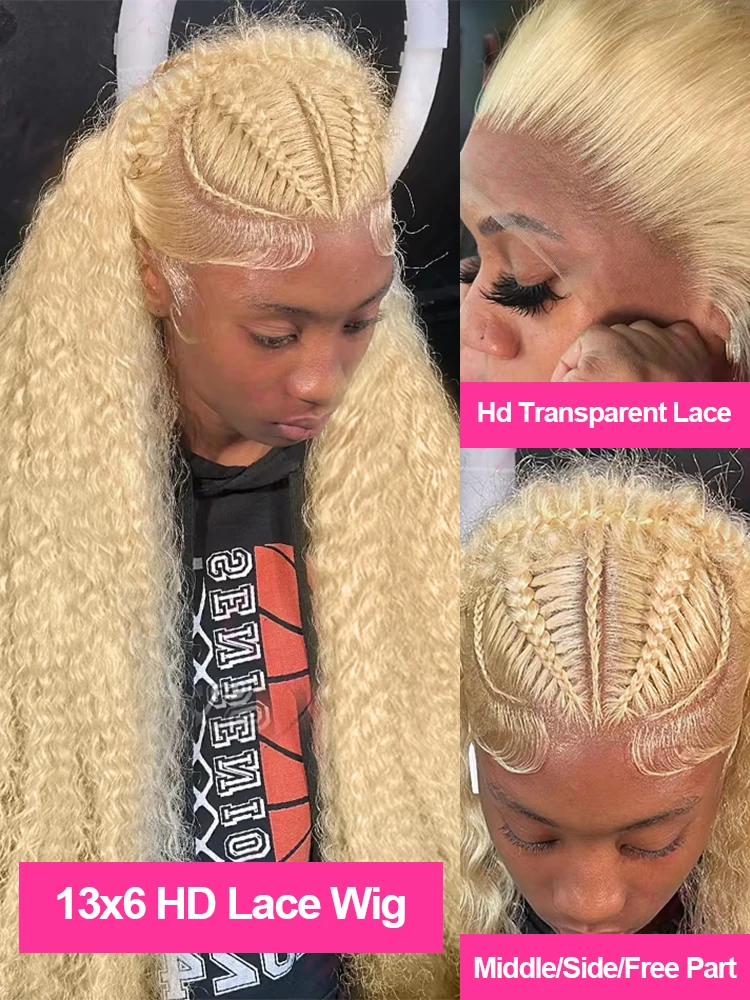 100% شعر الإنسان 613 شقراء HD الدانتيل الباروكة الأمامية 13x4 13x6 موجة عميقة الباروكات الأمامية الملونة مجعد الباروكات موجة المياه الباروكات للنساء ﻿ ﻿