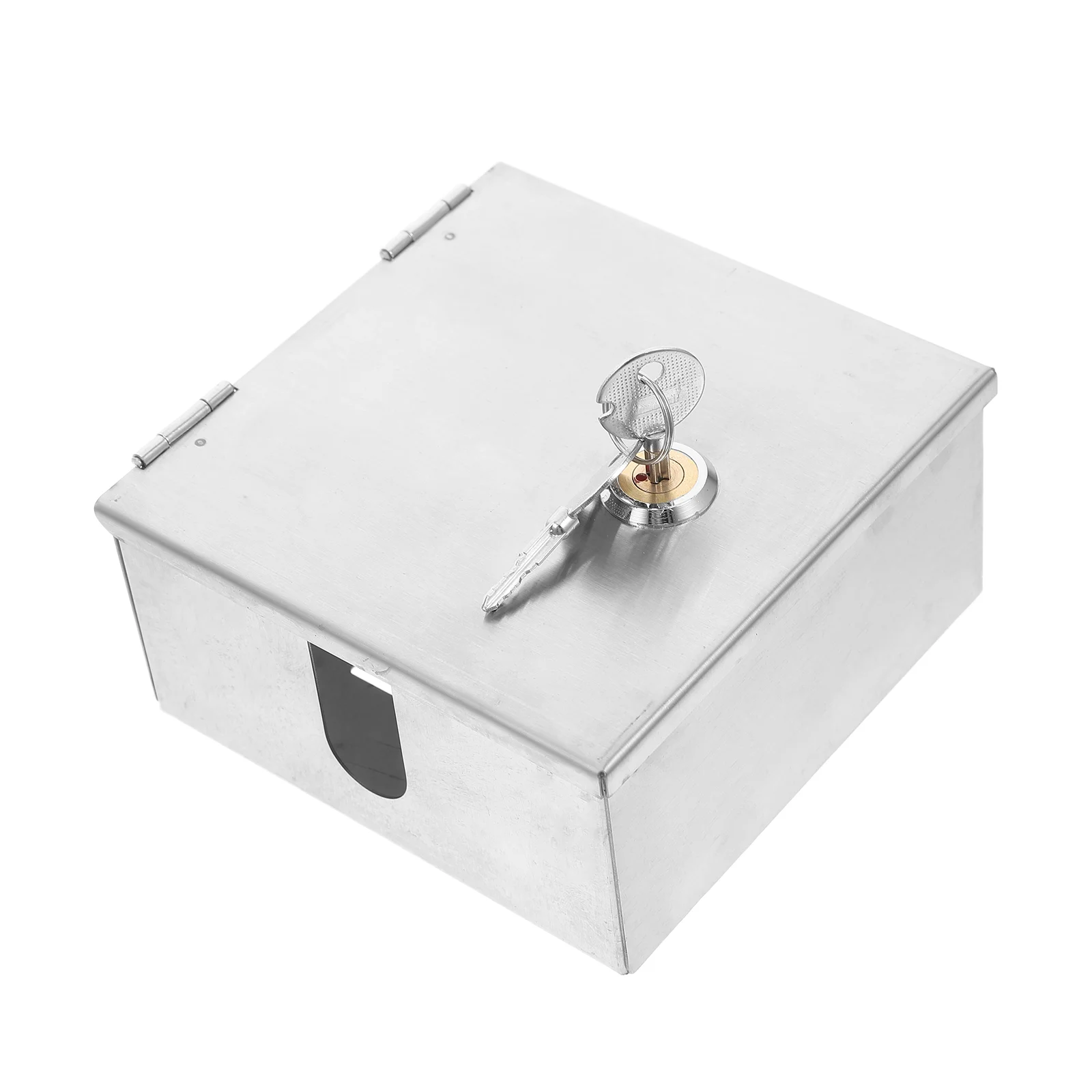 

Socket Power Box Weather Proof Electrical Boxes Lock Plug Enclosure with Cover Silver Cord Work