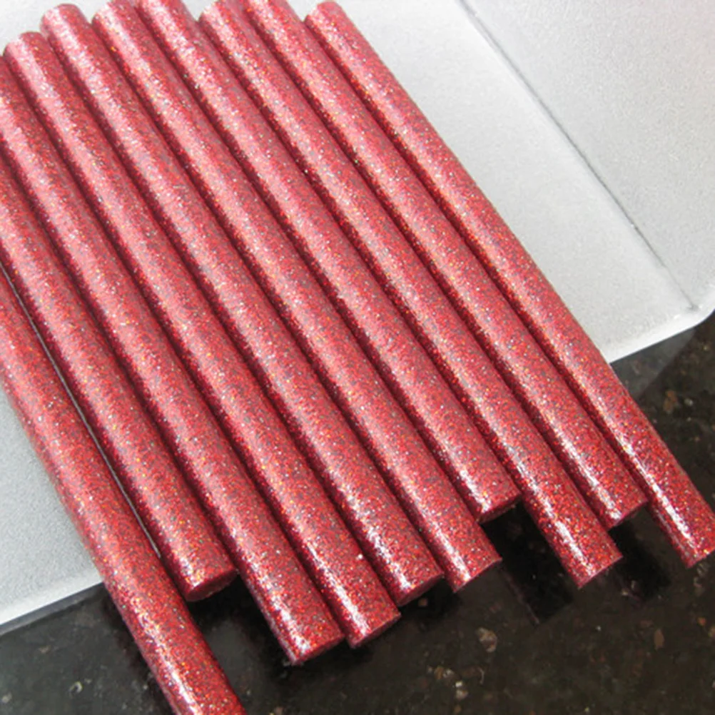 

100Pcs Glitter Color Hot Melt Glue Sticks Strong Adhesive for DIY Handmade Crafts Paper Plastic Fabric Color Melt Glue Sticks