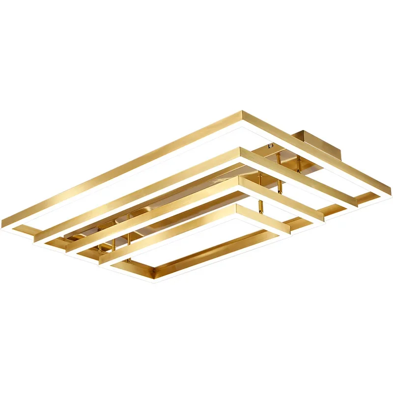 مصابيح غرفة المعيشة الاسكندنافية جو بسيط وحديث شخصية منزلية راقية 2021 مصباح سقف مستطيل جديد