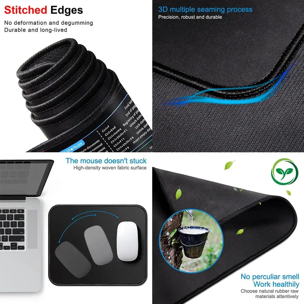 لوحة ماوس على شكل قمر بمناظر طبيعية ساكورا، لوحة ماوس ألعاب مطاطية كبيرة مضادة للانزلاق، حصيرة مكتبية متينة بحافة سميكة مناسبة لألعاب المكتب #5