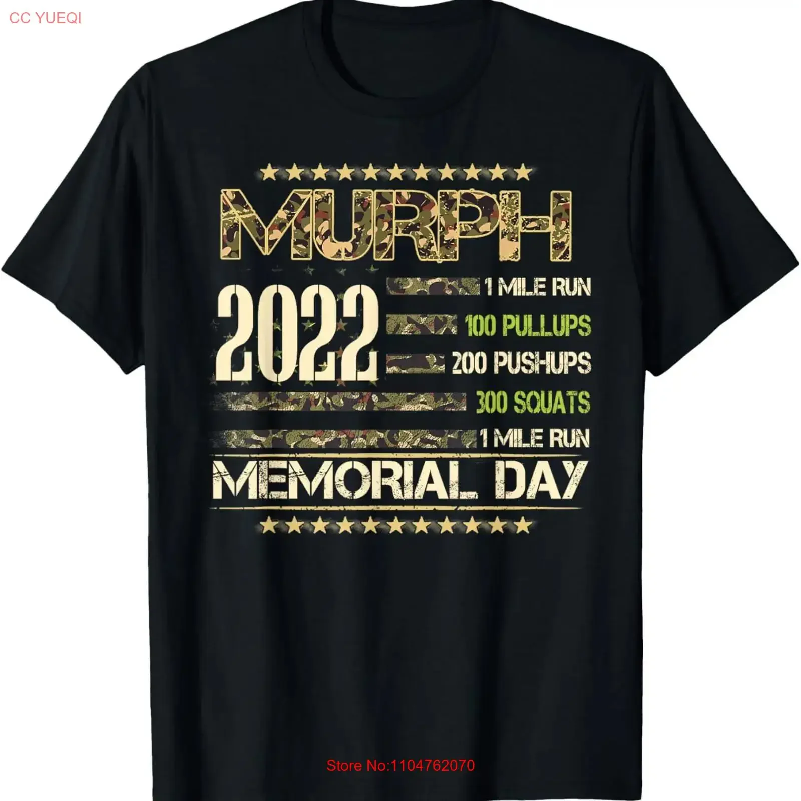 Murph Memorial Day 2022 for Weightlifters and Bodybuilder T Shirt  vintage Washed Soft streetwear Comfortable Stretched Stylish