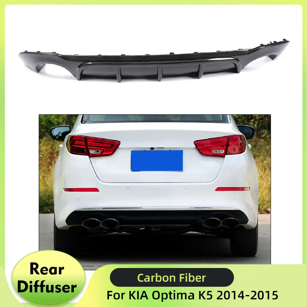

Carbon Fiber Rear Bumper Lip Spoiler Diffuser for KIA Optima K5 2014-2015 Only for USA Market Car Diffuser Spoiler Lip Guard