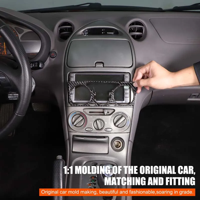 For 1999-2005Toyota Celica carbon fiber car air conditioning button panel decorative stickers styling accessories
