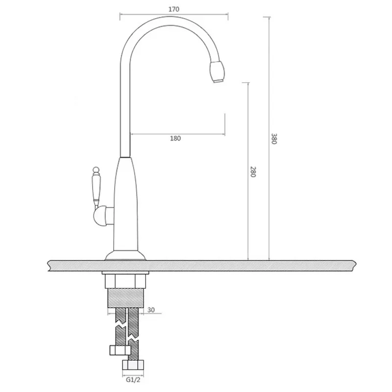 Kitchen Faucets Antique Brass Bronze Finish Water Taps Kitchen Swivel Spout Vanity Sink Mixer Classic Tap Ceramic Crane