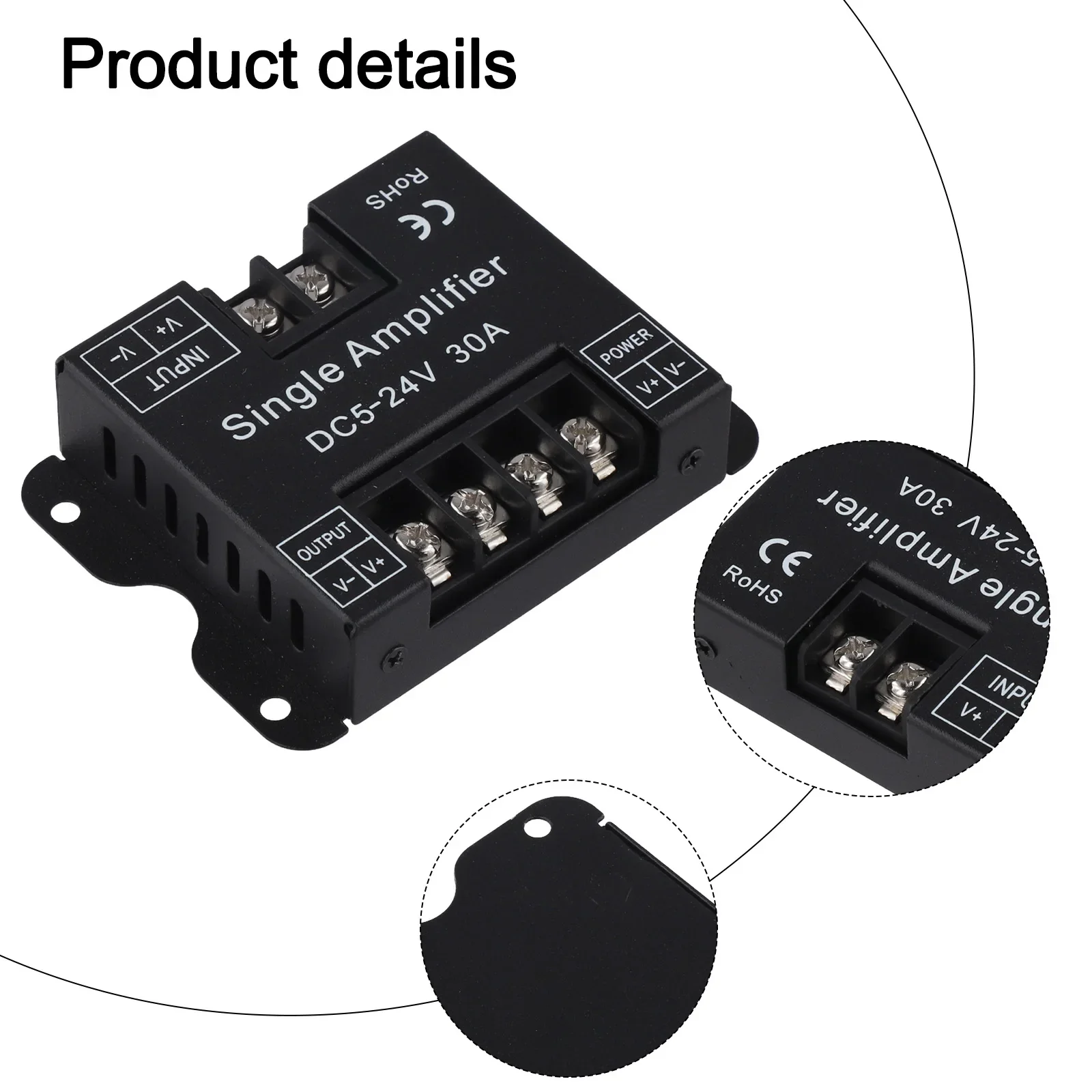 Single-Color LED Signal Booster Large LED Strip Control Input Voltage Range Maximum Load Current For LED Strips
