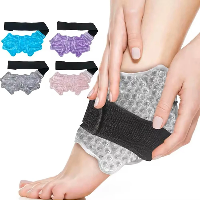 Ankle/Sports Foot Ice Pack - Hot & Cold Gel Pack with Adjustable Stand for Myofascial & Feet - Microwaveable, Freezable & Reusab