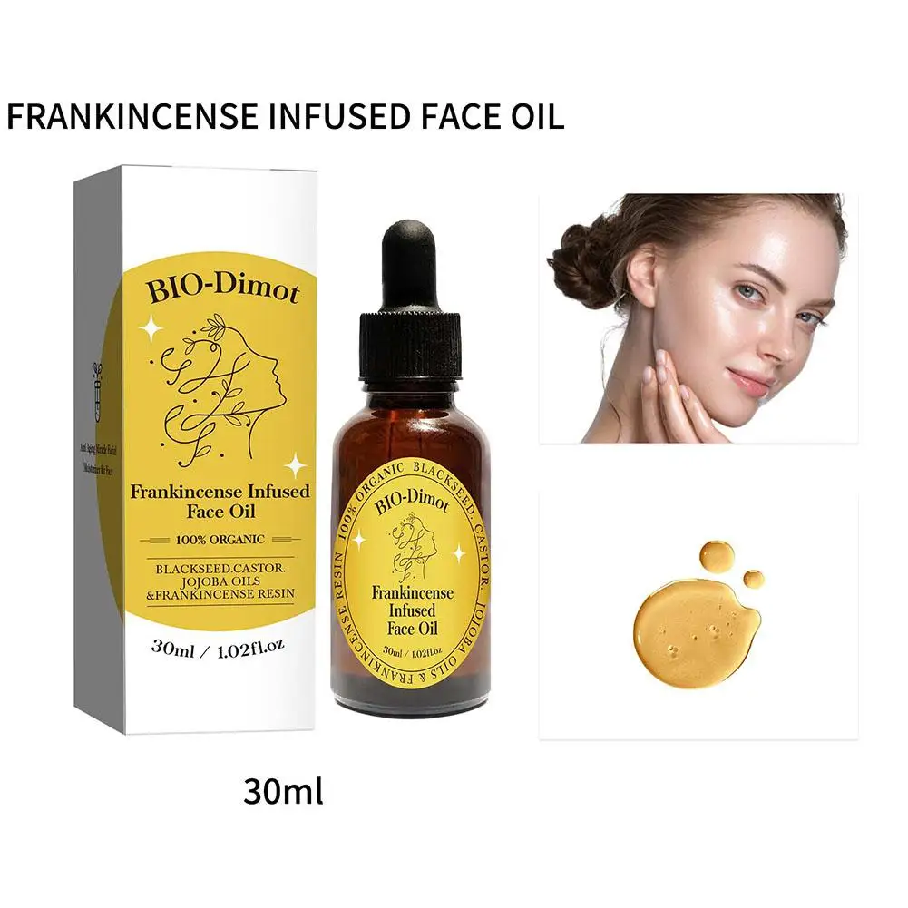 30ML Frankincense Resin Infused Organic Black Seed Oil For Face Skin Moisturizer Natural Cold Pressed Nourishing Skin Care K2V1