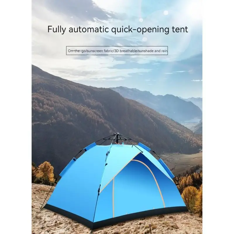 

Beach Tent 3-4 Person Tourism Double decker Fully Automatic Tent Camping Full Set of Equipment Outdoor Two Person Camping Tent