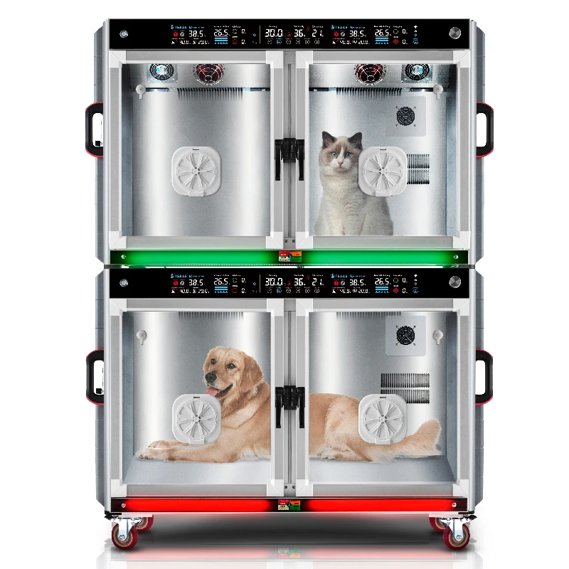 EUR PET Vet Clinic Animal Care Warm Box I CU Pet Oxy gen Whelp Incubator Stainless Steel Veterinary Ox ygen Cage