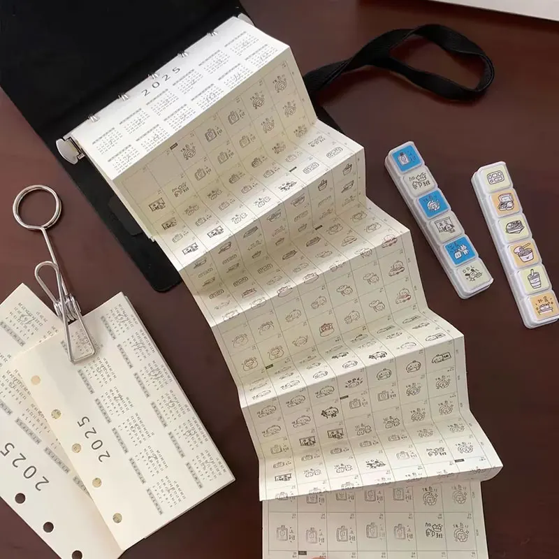 5Sheets/Lot M5 A7 Loose Leaf Notebook Refill Spiral Binder Inner Page 11/10 Fold Inside Paper Sketchbook Accessories Stationery