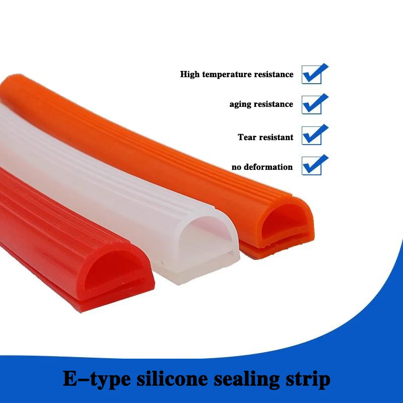 Silicone E-type Steaming Cabinet Oven High Temperature Resistant and Wear-Resistant Sealing Strip Sealing Strip Card Strip