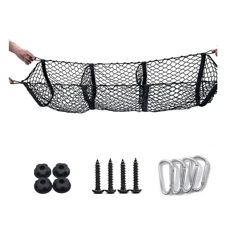 

AEA6-Car Organizer Rear Hook Dumpster Net Truck Storage Bag Pickup Truck Net SUV Trunk Net Luggage Nets