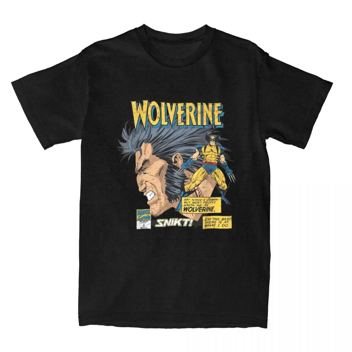 

Funny Comics Wolverine Logan Retro T-Shirts for Men Women O Neck Pure Cotton T Shirt Short Sleeve Tees Party Tops