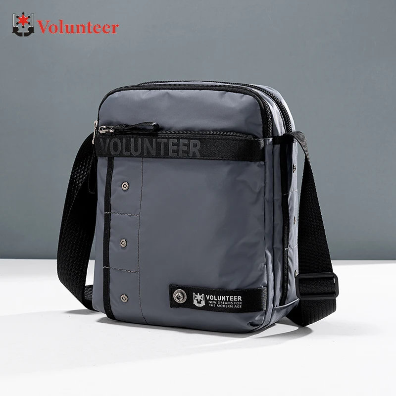 

VOLUNTEER 7L Men's Waterproof Phone Shoulder Bag Casual Oxford Cloth Bags Man Fashion Commuter Crossbody Bag Male 1876-04