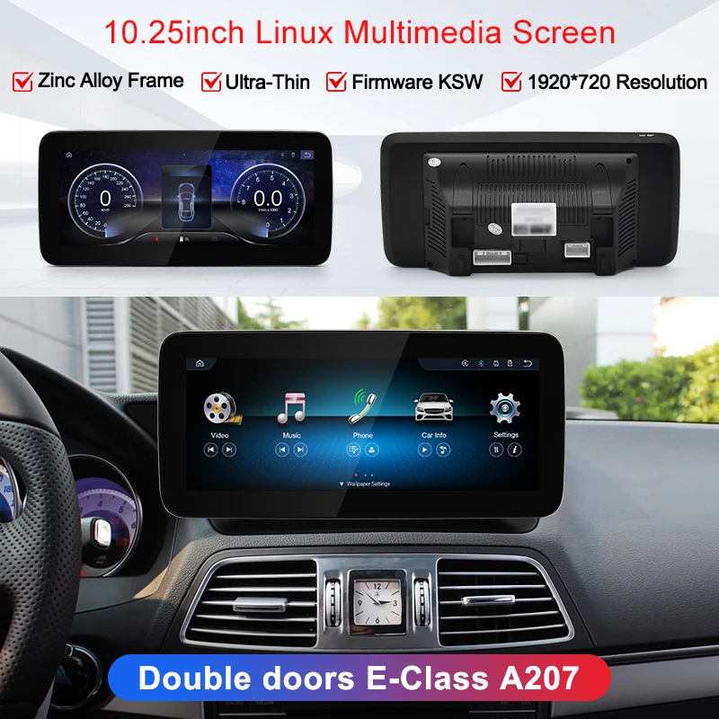 STWEI 2026 New Slim Screens Linux System 12.8inch 2400X900 Resolution For Mercedes-Benz E Class W212 A207 C207 Auto CarPlay